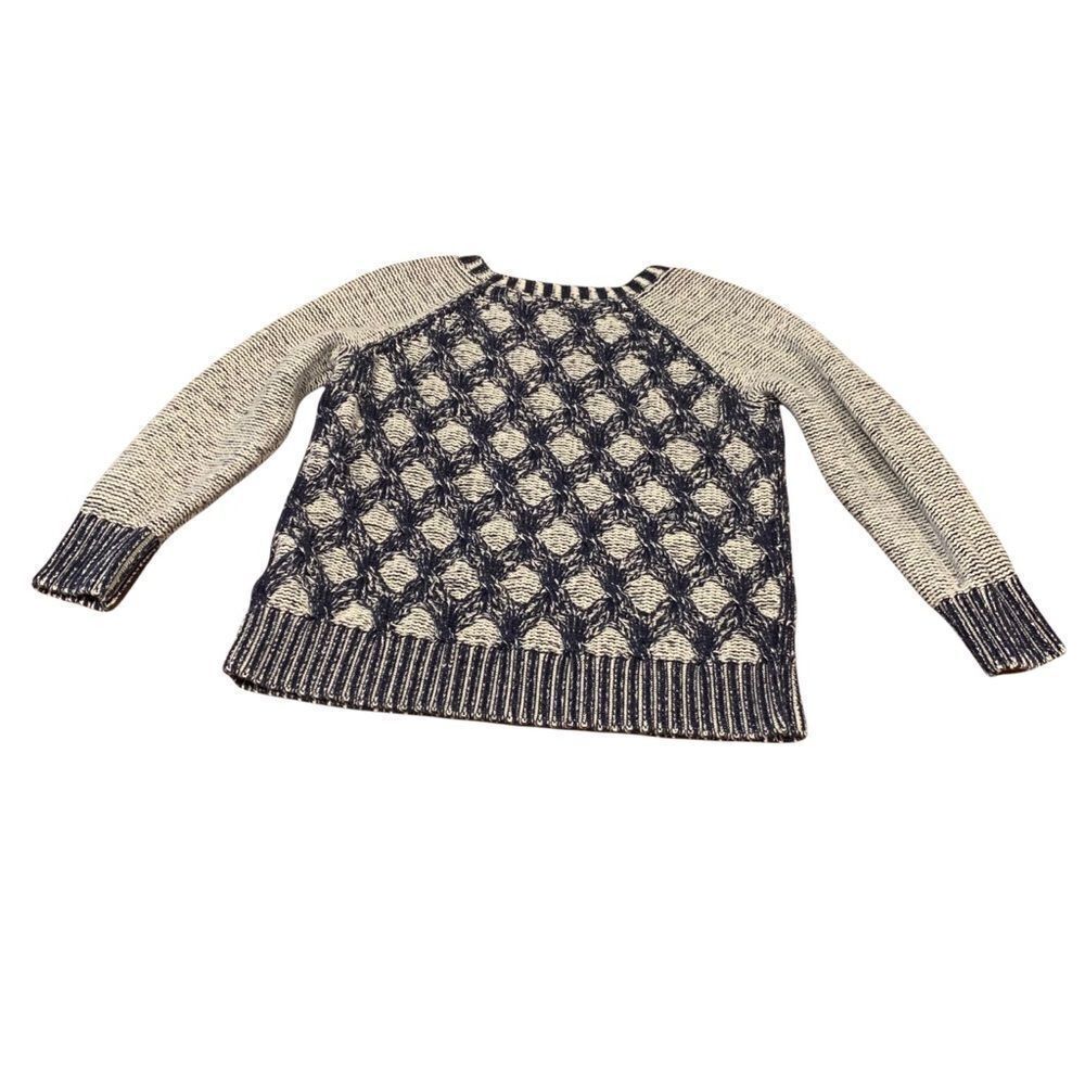 Banana Republic Women’s Blue White Argyle Sweater Sz S